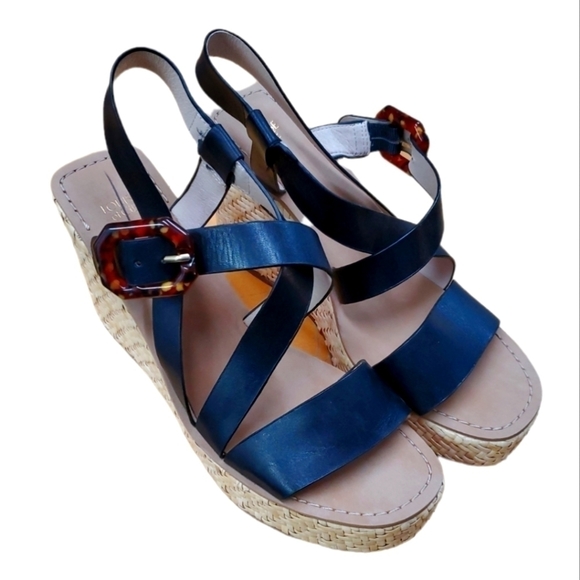 NEW Louise et Cie Palina Platform Wedge Sandal, Size 6, 6.5, 7, 8.5, 9, 10 Black - Picture 6 of 9